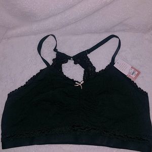 Nwt cacique black halter Lacey bralette